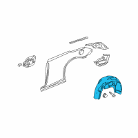 OEM 2007 Pontiac G6 Wheelhouse Liner Diagram - 15863165