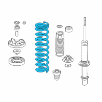 OEM 2010 Honda Accord Spring, Front Diagram - 51401-TA1-A03