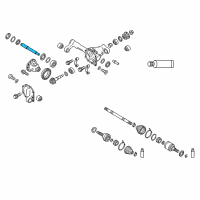 OEM Nissan Pathfinder Shaft Assembly-Side, Differential Diagram - 38230-EA000