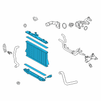 OEM 2018 Toyota Highlander Radiator Assembly Diagram - 16400-0P440