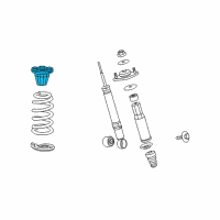 OEM 2006 Acura RL Rubber, Rear Spring Mounting Diagram - 52686-SJA-A01