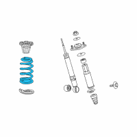 OEM 2010 Acura RL Spring, Rear Diagram - 52441-SJA-A61