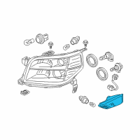 OEM Honda Pilot Lamp Unit, Driver Side Diagram - 34351-S9V-A01