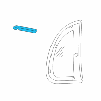 OEM Chrysler PT Cruiser WEATHERSTRIP-Rear Quarter Window Diagram - 5067664AE