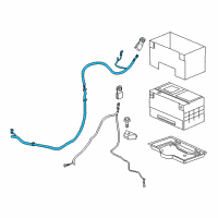 OEM Hummer Positive Cable Diagram - 12191376