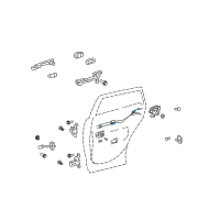 OEM 2013 Toyota Venza Lock Cable Diagram - 69730-0T010