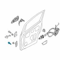OEM Chevrolet Lower Hinge Bolt Diagram - 19316115