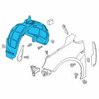 OEM Buick Cascada Fender Liner Diagram - 13405219