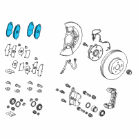 OEM Toyota Camry Front Pads Diagram - 04465-0E060