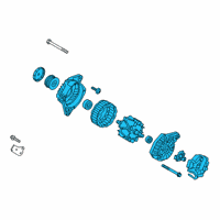 OEM 2019 Hyundai Veloster Alternator Assembly Diagram - 37300-2E350