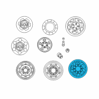 OEM 2001 Dodge Ram 2500 Van Steel Wheel Diagram - 52057939AD