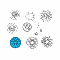 OEM 1997 Dodge B1500 Alloy Wheels Diagram - 5FS06S4A