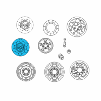 OEM 1998 Dodge Ram 3500 Wheel Center Cap Diagram - 5DK60PX9