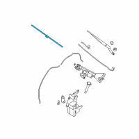 OEM Nissan Maxima Wiper Blade Refill, Driver Diagram - 28895-JA01A