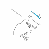 OEM 2014 Nissan Maxima Windshield Wiper Arm Assembly Diagram - 28881-JB10A