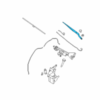 OEM 2013 Nissan Maxima Windshield Wiper Arm Assembly Diagram - 28886-ZX70A