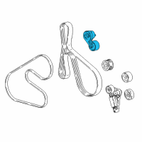 OEM 2016 Chevrolet Silverado 1500 Serpentine Tensioner Diagram - 12678001