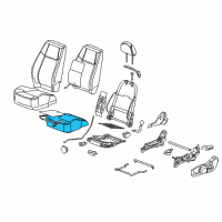 OEM 2007 Saturn Ion Pad, Driver Seat Cushion Diagram - 22732999