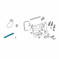 OEM 2005 Pontiac Grand Prix Sealing Strip Asm-Front Side Door Window Inner Diagram - 15858079