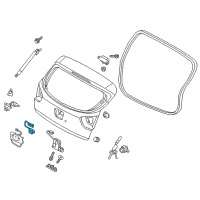 OEM Kia Tail Gate Outside Handle Assembly Diagram - 81260H8100