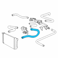OEM 1998 BMW 740i Upper Radiator Coolant Hose Diagram - 11-53-1-745-595