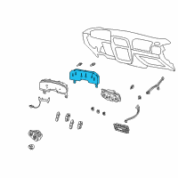 OEM 2002 Mercury Mountaineer Instrument Cluster Diagram - 1L2Z-10849-GA