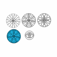OEM 2011 Toyota Corolla Wheel Cover Diagram - 42621-02130