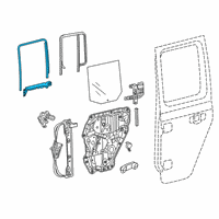 OEM 2022 Jeep Gladiator Channel-Door Glass Diagram - 68293096AB