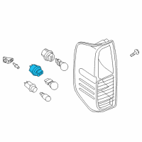 OEM 2015 Nissan Frontier Bulb Socket Assembly W/Harness Diagram - 26243-9B908