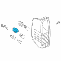 OEM 2019 Nissan Frontier Bulb Socket Assembly W/Harness Diagram - 26243-9B908