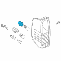 OEM 2016 Nissan Frontier Rear Combination Lamp Socket Assembly Diagram - 26242-EA80A