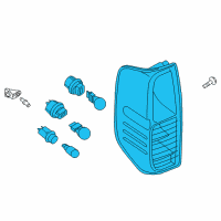 OEM 2017 Nissan Frontier Lamp Rear Combination RH Diagram - 26550-EA80B