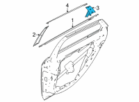OEM Hyundai Elantra GARNISH Assembly-RR Dr RR Frame, LH Diagram - 83270-AA010