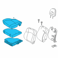 OEM 1998 Toyota RAV4 Cushion Assembly Diagram - 71410-42110-B4