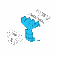 OEM Kia Spectra Exhaust Manifold Assembly Diagram - 2851023980