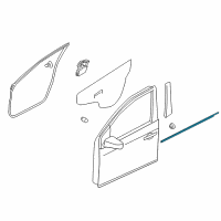 OEM 2014 Nissan Juke MOULDING Assembly - Front Door Outside, LH Diagram - 80821-1KA0A