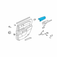 OEM Honda Pilot Armrest Assembly, Right Rear Door Lining (Baltic Blue) Diagram - 83733-SZA-A01ZA