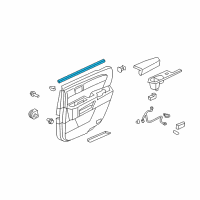 OEM 2014 Honda Pilot Weatherstrip, R. RR. Door (Inner) Diagram - 72835-SZA-A01