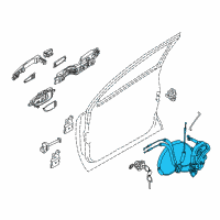 OEM Nissan Murano Front Door Lock Actuator Motor, Left Diagram - 80501-1AA0A