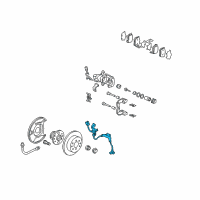 OEM 2004 Acura RSX Sensor Assembly, Right Rear Diagram - 57470-S5D-013