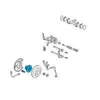 OEM 2002 Honda Civic Bearing Assembly, Rear Hub Unit Diagram - 42200-S5A-J01