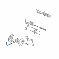 OEM 2002 Honda Civic Hose Set, Right Rear Brake Diagram - 01466-S5A-J04