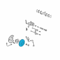 OEM 2005 Honda Civic Disk, Rear Brake Diagram - 42510-S5T-E00