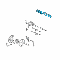 OEM 2005 Honda Civic Pad Set, Rear Diagram - 43022-S6D-E51