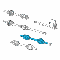 OEM 2016 Ram ProMaster 2500 Axle Half Shaft Left Diagram - 68168000AB