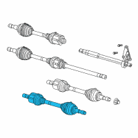 OEM 2017 Ram ProMaster 1500 Axle Shaft Left Diagram - 68159667AA