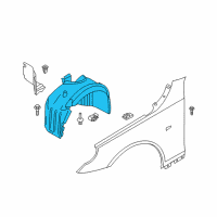 OEM 2010 BMW 528i Cover, Wheel Housing, Front Left Diagram - 51-71-8-042-013