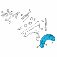 OEM 2017 Lincoln MKX Fender Liner Diagram - FA1Z-16103-A