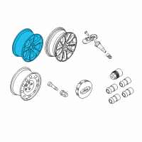 OEM 2011 Ford Edge Wheel, Alloy Diagram - BT4Z-1007-A