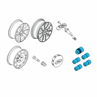 OEM 2013 Ford Edge Wheel Lock Kit Diagram - 7T4Z-1A043-A